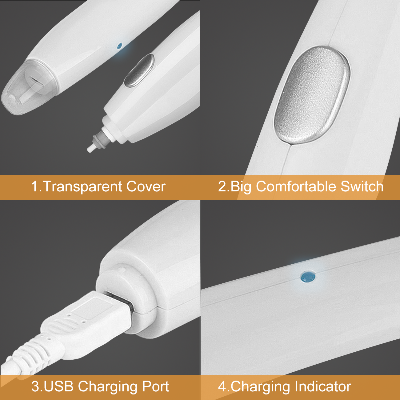 AFMAT EE03 Electric Eraser Rechargeable with 140 Eraser Refills,White