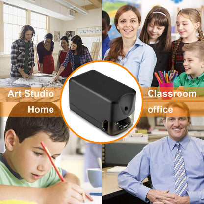 Disponible en México:AFMAT PS13 Sacapuntas eléctrico, sacapuntas resistentes para el aula de 6,5 a 8 mm, n.º 2, de colores, con certificación UL, con hoja helicoidal más fuerte, el mejor sacapuntas escolar,Negro
