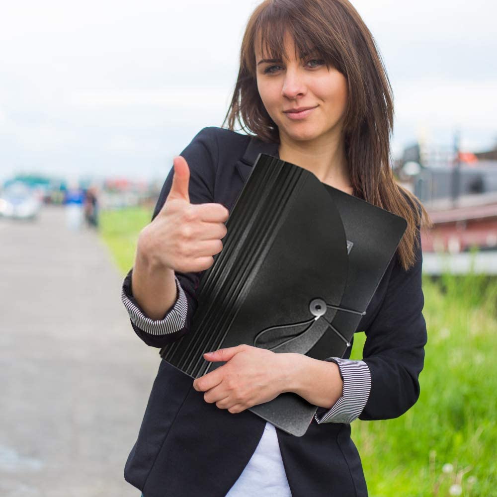 AFMAT AF01 Accordian File Organizer, 60 Pockets Large Expanding File Folder Organizer with Blank Labels, Letter/A4 Size Accordion Files Organizers Expandable for Receipt, Bill, Tax, Legal