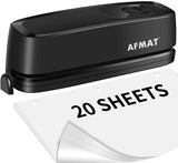 AFMAT HP01 3 Hole Punch, AFMAT Electric Three Hole Punch Heavy Duty, 20-Sheet Punch Capacity,Model:HP01(Black）