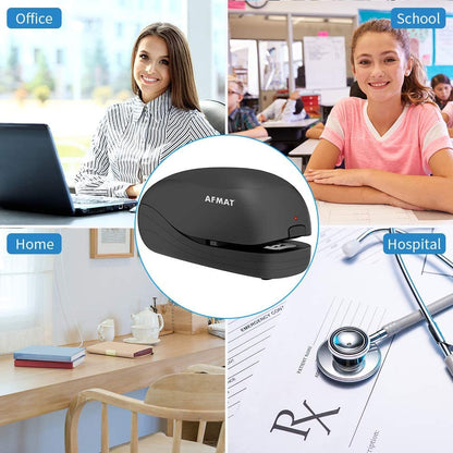 AFMAT ES03 Electric Stapler for Desk, Automatic Stapler Desktop, Office Staplers Electric, with Reload Reminder & Release Button, 25 Sheets Capacit,Black